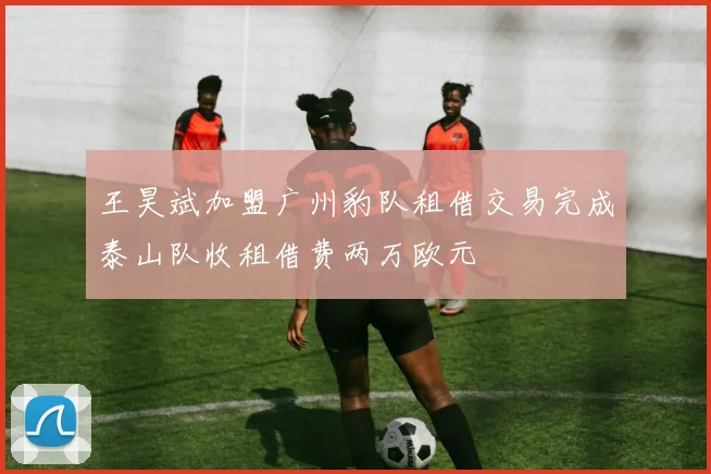 王昊斌加盟广州豹队租借交易完成泰山队收租借费两万欧元